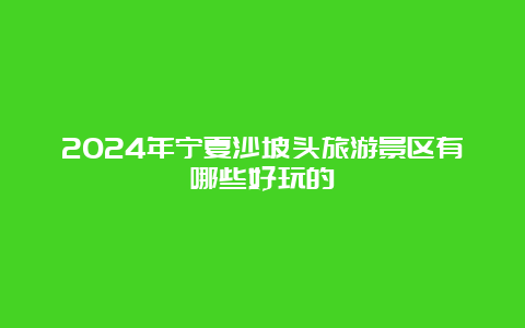 2024年宁夏沙坡头旅游景区有哪些好玩的