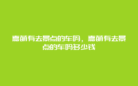 嘉荫有去景点的车吗，嘉荫有去景点的车吗多少钱