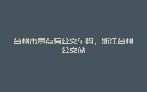 台州市景点有公交车吗，浙江台州公交站