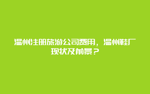 温州注册旅游公司费用，温州鞋厂现状及前景？