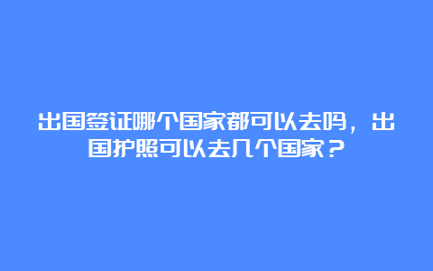 出国签证哪个国家都可以去吗，出国护照可以去几个国家？