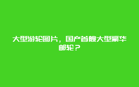 大型游轮图片，国产首艘大型豪华邮轮？