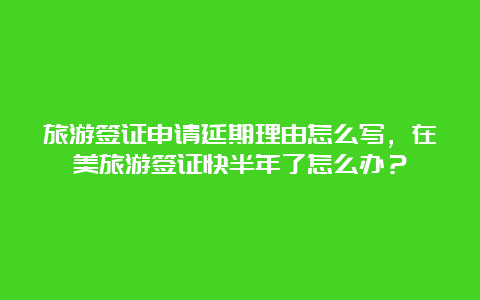 旅游签证申请延期理由怎么写，在美旅游签证快半年了怎么办？