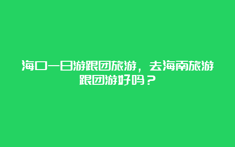 海口一日游跟团旅游，去海南旅游跟团游好吗？