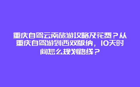 重庆自驾云南旅游攻略及花费？从重庆自驾游到西双版纳，10天时间怎么规划路线？