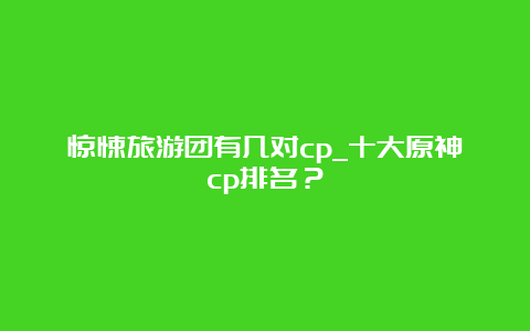 惊悚旅游团有几对cp_十大原神cp排名？