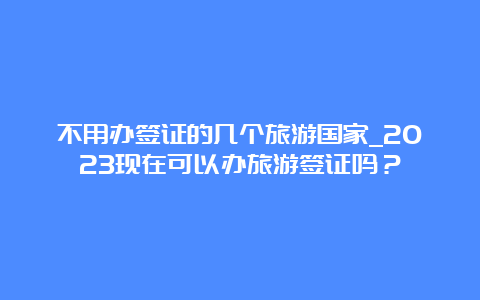 不用办签证的几个旅游国家_2023现在可以办旅游签证吗？