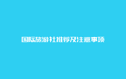 国际旅游社推荐及注意事项