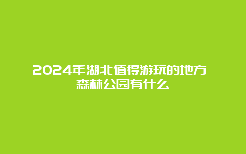 2024年湖北值得游玩的地方 森林公园有什么