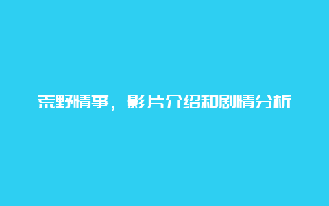 荒野情事，影片介绍和剧情分析