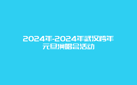 2024年-2024年武汉跨年元旦演唱会活动