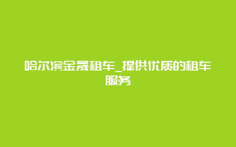 哈尔滨金晟租车_提供优质的租车服务