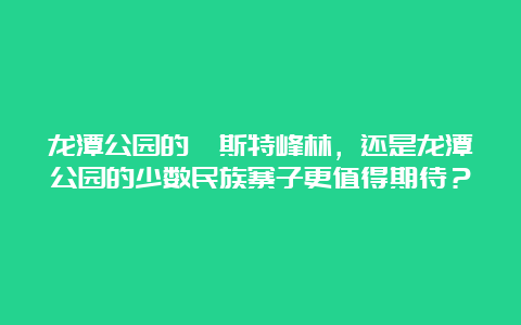 龙潭公园的喀斯特峰林，还是龙潭公园的少数民族寨子更值得期待？