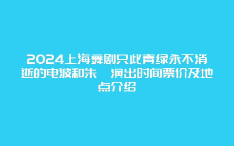 2024上海舞剧只此青绿永不消逝的电波和朱鹮演出时间票价及地点介绍