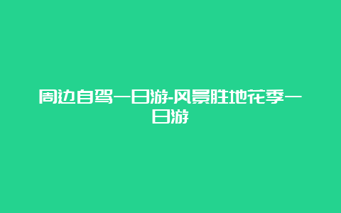 周边自驾一日游-风景胜地花季一日游