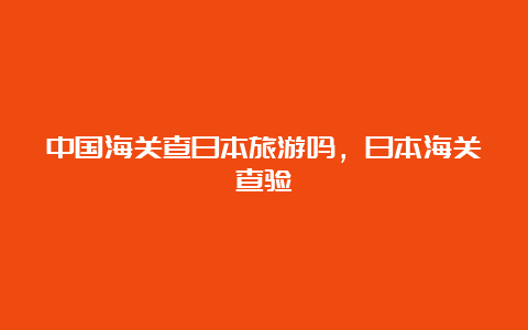 中国海关查日本旅游吗，日本海关查验