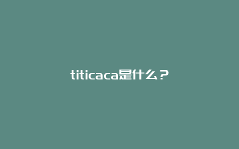 titicaca是什么？