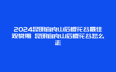 2024昆明宜良山后樱花谷最佳观赏期 昆明宜良山后樱花谷怎么走