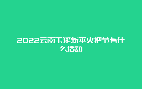 2022云南玉溪新平火把节有什么活动