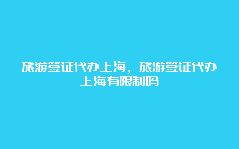 旅游签证代办上海，旅游签证代办上海有限制吗