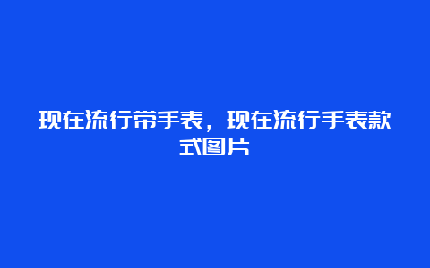 现在流行带手表，现在流行手表款式图片