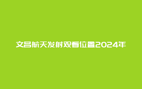 文昌航天发射观看位置2024年