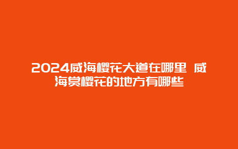 2024威海樱花大道在哪里 威海赏樱花的地方有哪些