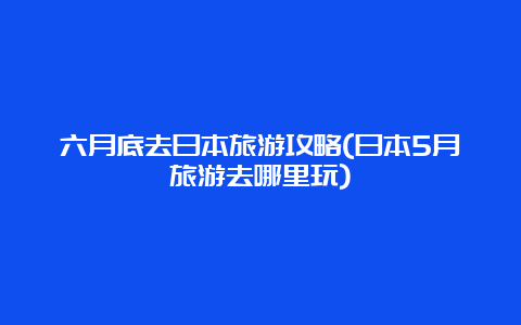 六月底去日本旅游攻略(日本5月旅游去哪里玩)