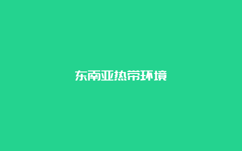 东南亚热带环境