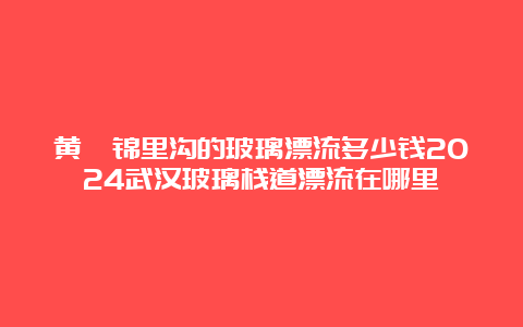 黄陂锦里沟的玻璃漂流多少钱2024武汉玻璃栈道漂流在哪里