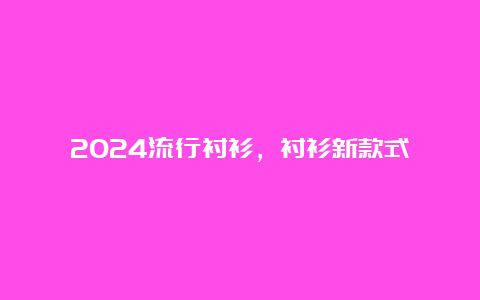 2024流行衬衫，衬衫新款式