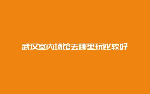 武汉室内场馆去哪里玩比较好