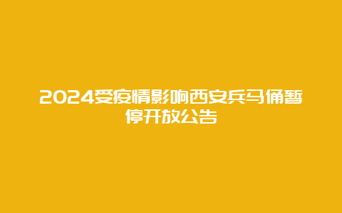 2024受疫情影响西安兵马俑暂停开放公告