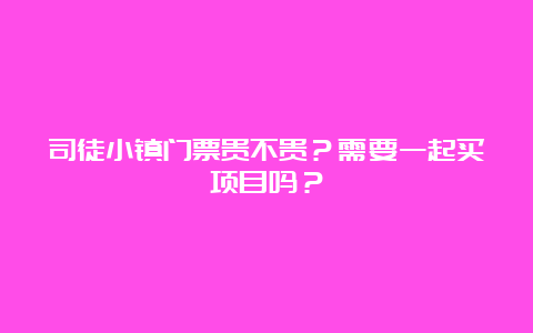 司徒小镇门票贵不贵？需要一起买项目吗？