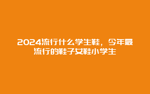 2024流行什么学生鞋，今年最流行的鞋子女鞋小学生