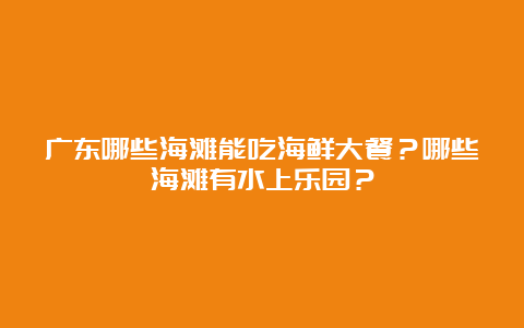 广东哪些海滩能吃海鲜大餐？哪些海滩有水上乐园？