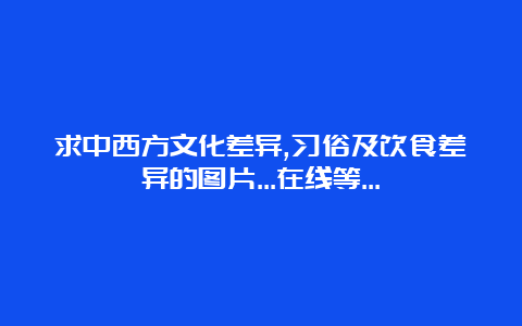 求中西方文化差异,习俗及饮食差异的图片…在线等…