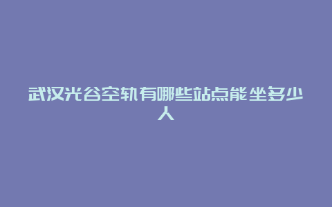 武汉光谷空轨有哪些站点能坐多少人