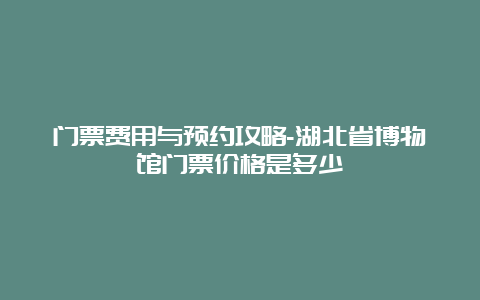 门票费用与预约攻略-湖北省博物馆门票价格是多少