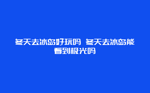 冬天去冰岛好玩吗 冬天去冰岛能看到极光吗