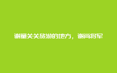 谢童关关旅游的地方，谢尚将军