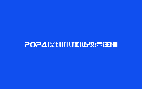 2024深圳小梅沙改造详情