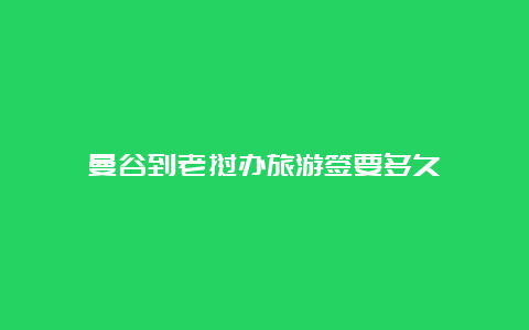 曼谷到老挝办旅游签要多久