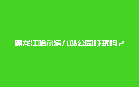 黑龙江哈尔滨九站公园好玩吗？