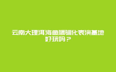 云南大理洱海鱼鹰驯化表演基地好玩吗？