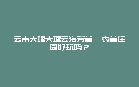 云南大理大理云海芳草薰衣草庄园好玩吗？