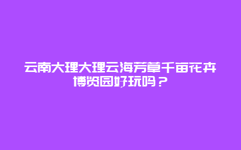 云南大理大理云海芳草千亩花卉博览园好玩吗？