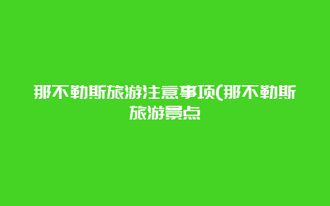 那不勒斯旅游注意事项(那不勒斯旅游景点