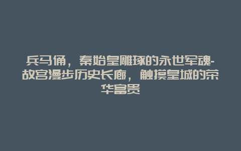 兵马俑，秦始皇雕琢的永世军魂-故宫漫步历史长廊，触摸皇城的荣华富贵