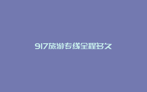 917旅游专线全程多久